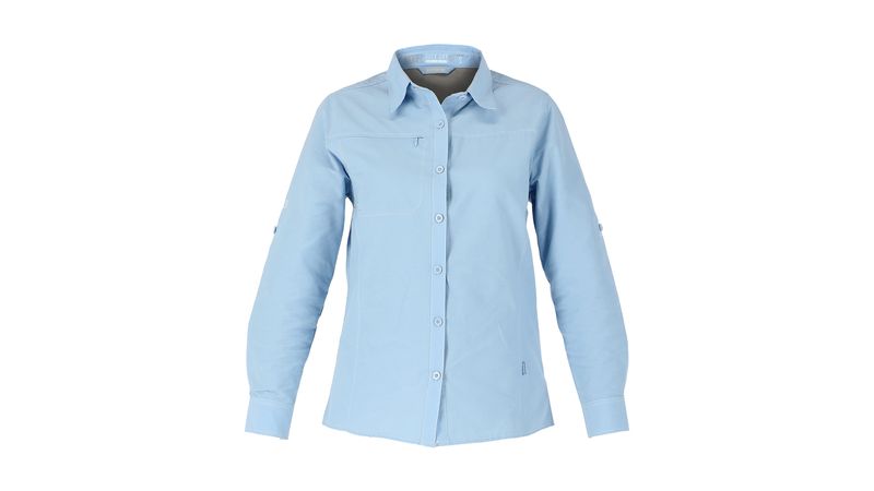 Camisa celeste best sale de mujer